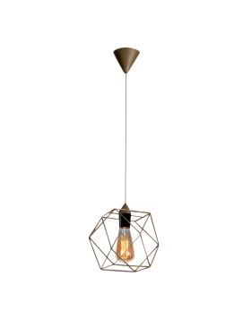 Dafne Megapap E27 metallic ceiling light in gold color 20x20x70cm.