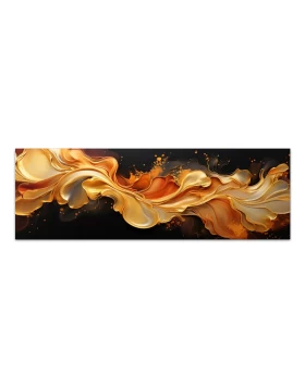 Abstract Heat Wave Megapap painting on canvas digital printing 150x50x3cm.