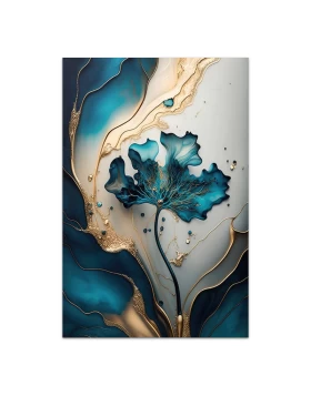 Emerald Flower Megapap painting on canvas digital printing 70x100x3cm.