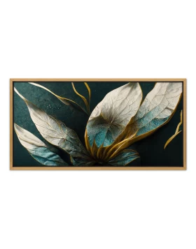 Exotic Flower Megapap painting on canvas digital printing with frame 140x70x3cm.