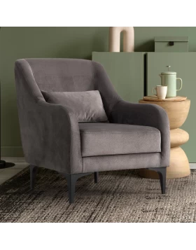 Astana Megapap fabric armchair in anthracite color 60x72x81cm.