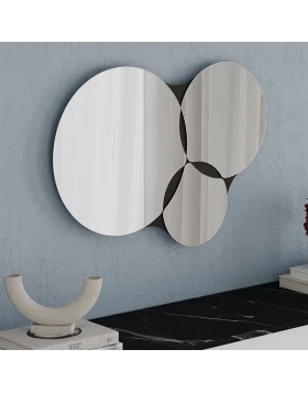 Gora Megapap wall mirror in black color 75.4x2.2x51.2cm.