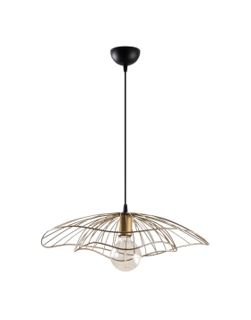 Yildo Megapap E27 metallic ceiling lamp in vintage gold color Φ50x111cm.