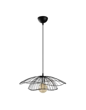 Yildo Megapap E27 metallic ceiling lamp in black color Φ50x111cm.