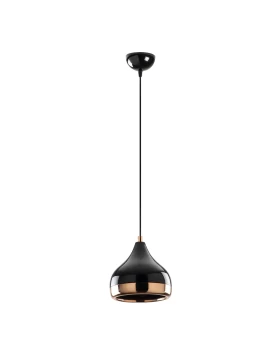 Precious Megapap E27 metallic ceiling lamp in black - bronze color Φ17x112cm.