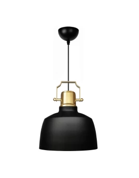 Artes Megapap E27  metallic ceiling lamp in black color Φ22x70cm.