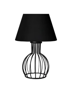 Magnolia Megapap E27 fabric/metal table light in black color Φ22x36cm.