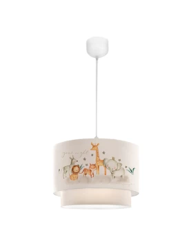 Goofy Megapap fabric ceiling lamp with cute little animals 30x20x70cm.