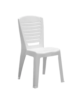 Tabia Megapap polypropylene armchair in white color 47x49x86cm.