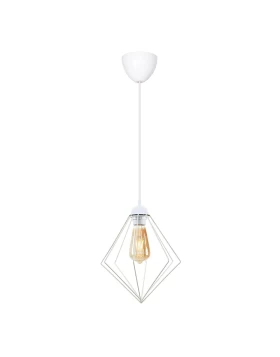 Nura Megapap E27 metallic -single-light ceiling light in white color 24x24x72cm.