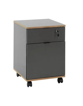 Rio Megapap melamine wheeled chest of drawers in antracite color 41x45x61cm.