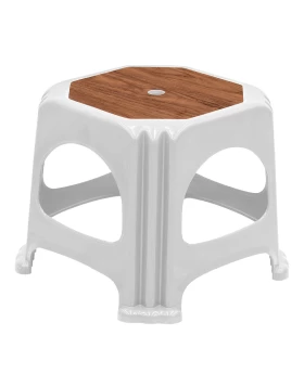 Desia Megapap polypropylene stool in white color 35x35x32cm.