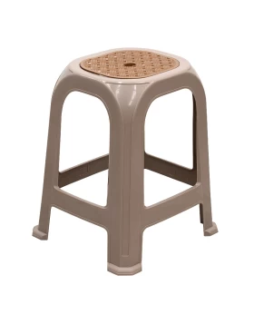 Desia Megapap polypropylene stool in beige color 35x35x45cm.