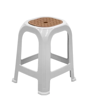 Desia Megapap polypropylene stool in white color 35x35x45cm.