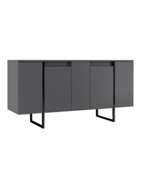 Luxe Megapap melamine buffet in anthracite color 160x35x80cm.