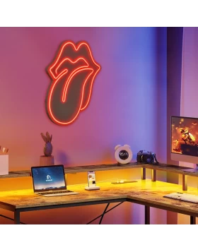 Decorative lamp Neon LED Rolling Stones Megapap colorful 57x2x15cm.