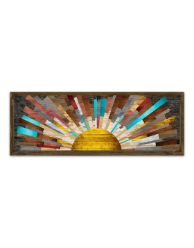 Digital print The Sun Megapap painting with wooden frame 120x40x3.5cm.