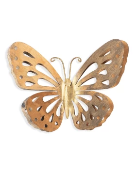 Butterfly Megapap metal wall art in gold color 29x32cm.