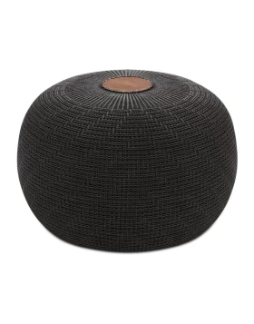 Stool - Pouf Knit Megapap knitted anthracite color Φ47x35cm.