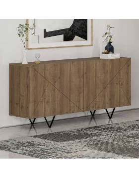 Jakomen Megapap melamine sideboard in light brown color 180x41.7x80cm.