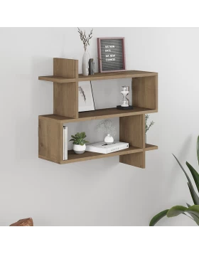 Paralel Megapap melamine wall shelf in light brown color 70x22x65cm.