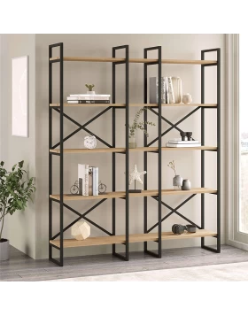 Dusan Megapap melamine bookcase in sepet oak color 143.5x30x175cm.