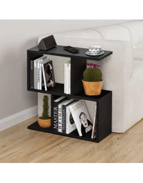 Homemania Megapap melamine side table in black color 60x20x60cm.