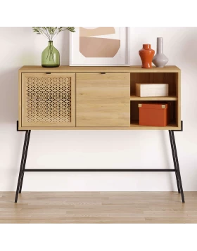 Naive Megapap melamine console in sapphire oak color 116x35.5x91cm.