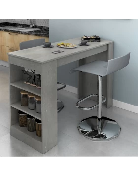 Deep Megapap melamine bar table color concrete grey 120x50x100cm.