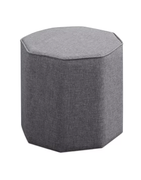 Hexa Megapap fabric stool in grey color 40x40x42cm.