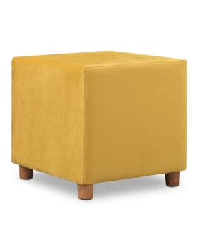 Daisy Megapap fabric stool in yellow color 40x40x40cm.