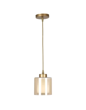 Kenedy Megapap E27 metallic - glass single-light ceiling light in gold color Ø13x60cm.