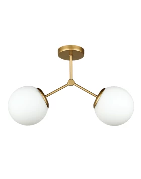 Alison Megapap metal - glass ceiling light in gold color Ø50x30cm.