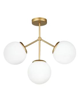 Alison Megapap metal - glass ceiling light in gold color Ø40x45cm.