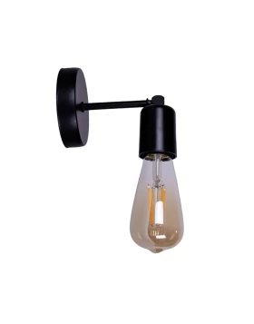 Vora Megapap E27 metal wall lamp in black color 10x14x12cm.