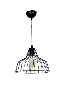 Arezzo Megapap E27 metallic ceiling light in black color Ø30x75cm.