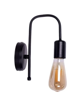 Vira Megapap E27 metal wall lamp in black color 10x18x25cm.