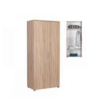 Trendline Megapap 2 doors melamine wardrobe in sonoma color 80x47x187cm.