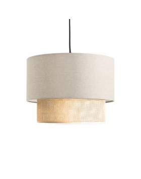 Lucifer Megapap Ε27 fabric ceiling lamp in cream color 30x20x70cm