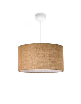 Monahan Megapap E27 juta fabric ceiling lamp in beige color 38x21x70cm.