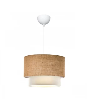 Whitehouse Megapap E27  juta fabric ceiling lamp in beige color 30x20x55cm.