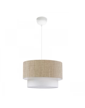 Whitehouse Megapap E27  fabric ceiling lamp in beige color 30x20x55cm.