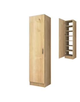 Petro Megapap melamine single-door wardrobe - shoe rack in oak color 45x38x180cm.