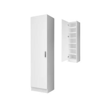 Petro Megapap melamine single-door wardrobe - shoe rack in white color 45x38x180cm.