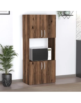 Armado Megapap melamine kitchen cabinet in smoked walnut color 60x32x140cm.