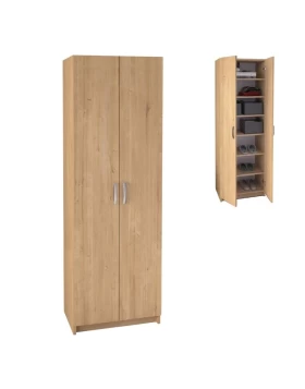 Renso Megapap melamine 2 doors wardrobe - shoe cabinet in sapphire oak color 59,8x37,8x178,5cm.