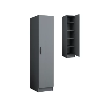 Ricardo Megapap melamine wardrobe in anthracite color 40x51,8x181cm.