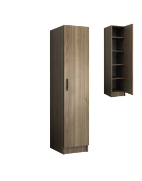 Ricardo Megapap melamine wardrobe in walnut color 40x51,8x181cm.