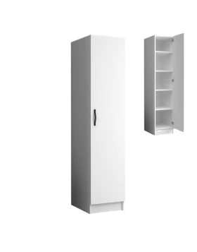 Ricardo Megapap melamine wardrobe in white color 40x51,8x181cm.