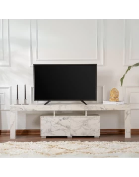 Enclave Megapap melamine TV furniture in marble effect color 180x31.3x50cm.